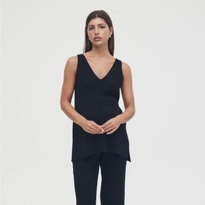 Knit Black Maternity Tank